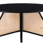 Butterfly Natural Cane And Oak Veneer Coffee Table