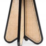 Butterfly Natural Cane And Oak Veneer End / Side Table