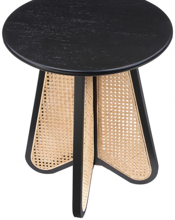 Butterfly Natural Cane And Oak Veneer End / Side Table