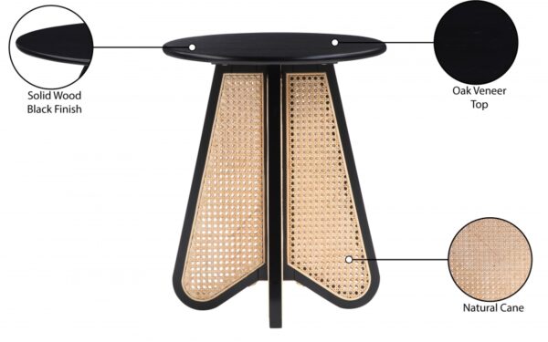 Butterfly Natural Cane And Oak Veneer End / Side Table