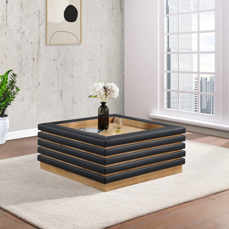 Rory Vegan Leather And Oak Veneer Coffee Table