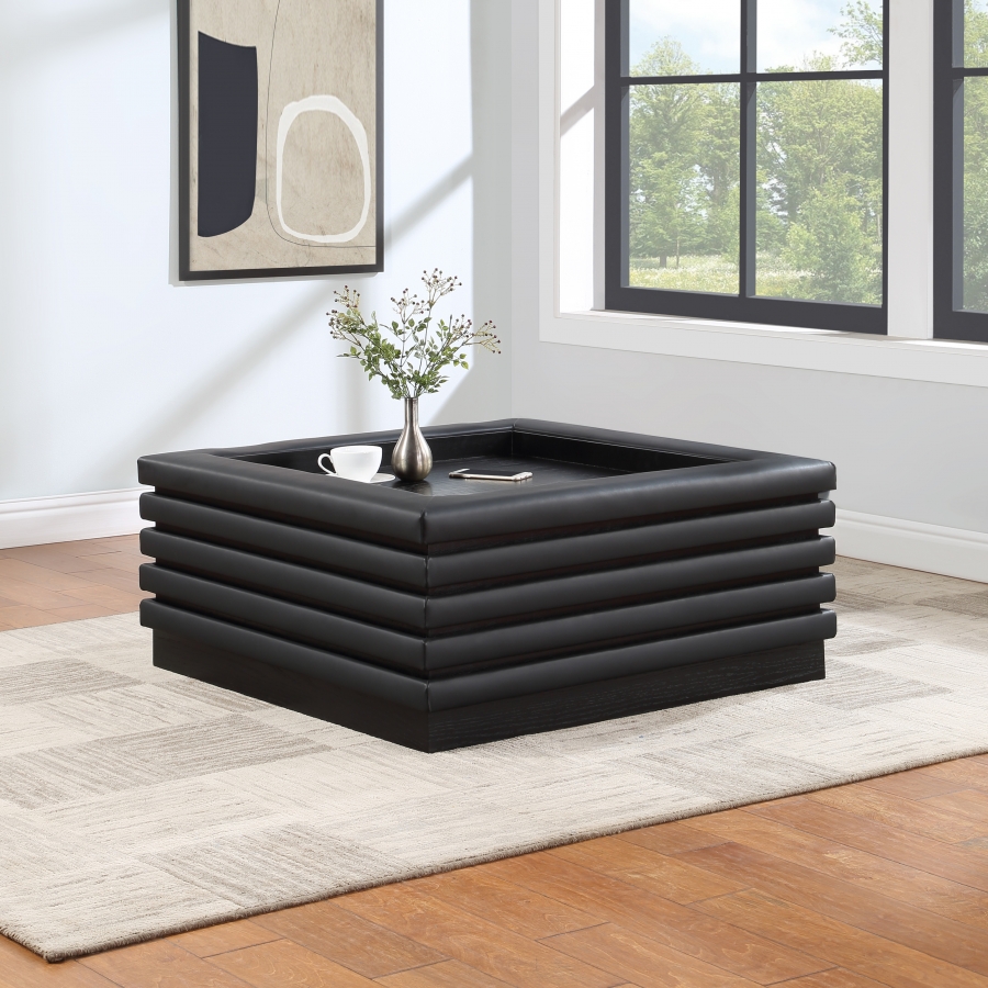 Rory Vegan Leather And Oak Veneer Coffee Table