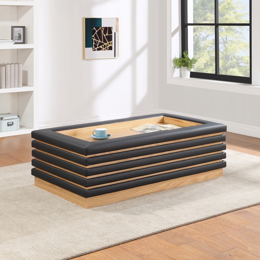 Rory Vegan Leather And Oak Veneer Coffee Table
