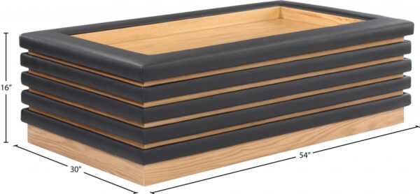 Rory Vegan Leather And Oak Veneer Coffee Table