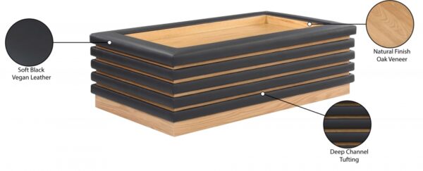 Rory Vegan Leather And Oak Veneer Coffee Table