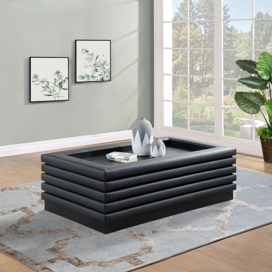 Rory Vegan Leather And Oak Veneer Coffee Table