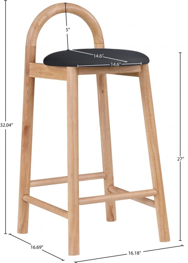 Calvin Vegan Leather Upholstered Counter Stool