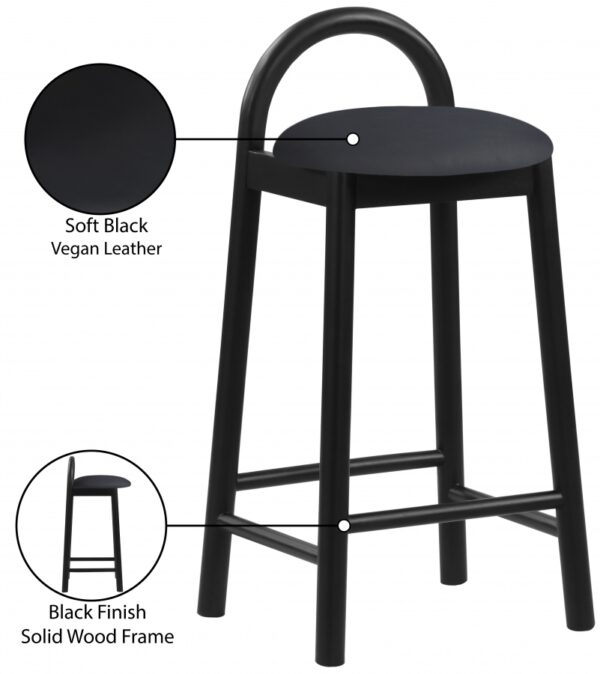 Calvin Vegan Leather Upholstered Counter Stool
