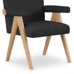 Woodloch Boucle Fabric Upholstered Accent Chair