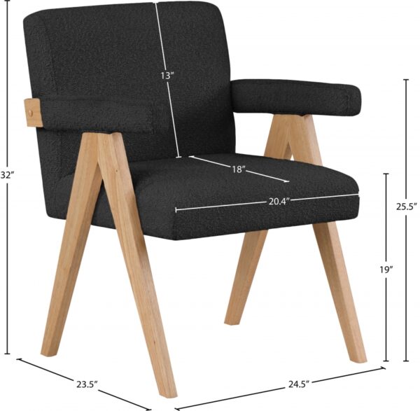 Woodloch Boucle Fabric Upholstered Accent Chair