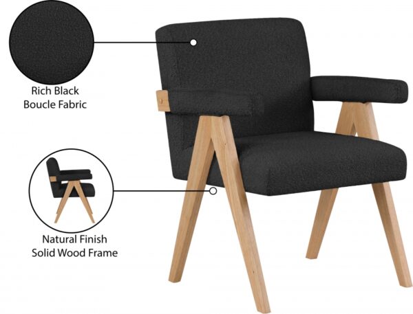 Woodloch Boucle Fabric Upholstered Accent Chair