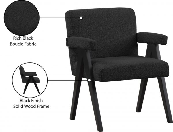 Woodloch Boucle Fabric Upholstered Accent Chair