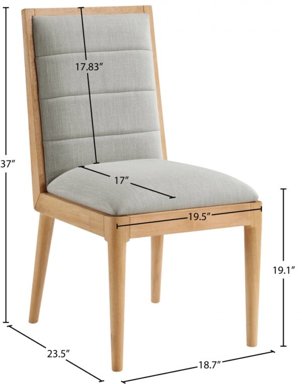 Bristol Linen Textured Fabric Upholstered Dining Chair