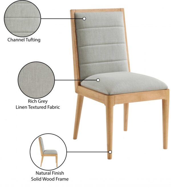 Bristol Linen Textured Fabric Upholstered Dining Chair