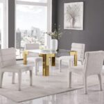 Casper 38" GlassTop, Acrylic And Steel Base Dining Table