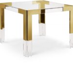 Casper 38" GlassTop, Acrylic And Steel Base Dining Table