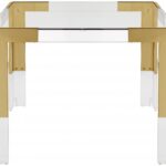 Casper 38" GlassTop, Acrylic And Steel Base Dining Table