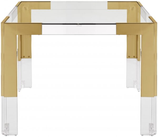 Casper 38" GlassTop, Acrylic And Steel Base Dining Table