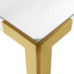 Casper 38" GlassTop, Acrylic And Steel Base Dining Table