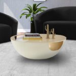 Doma Glass Top And Iron Base Coffee Table