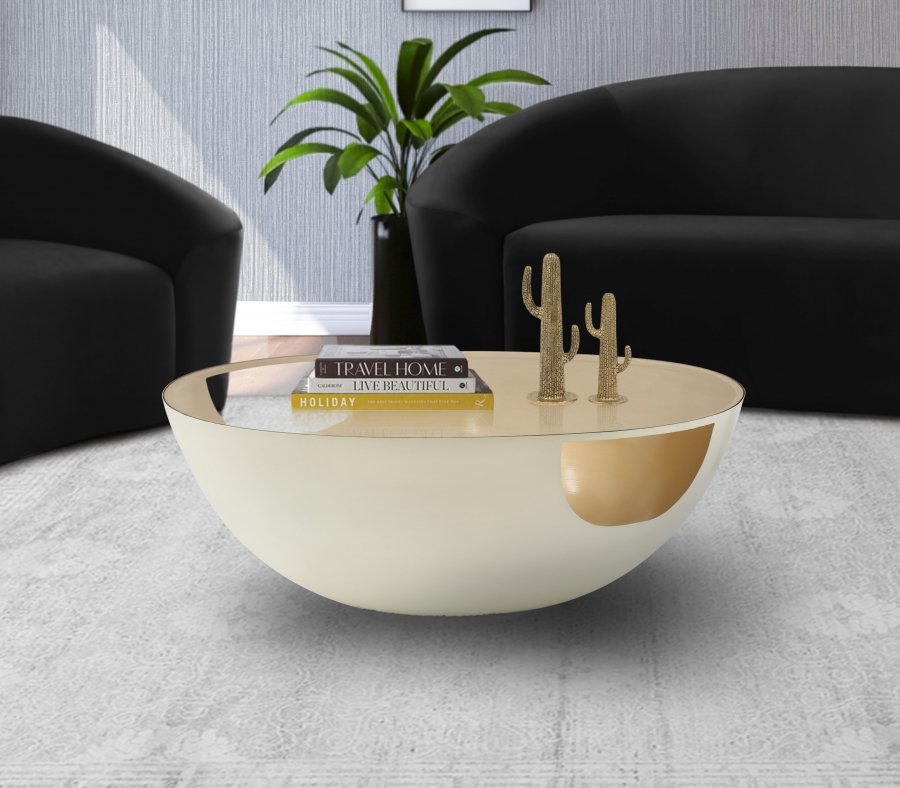 Doma Glass Top And Iron Base Coffee Table