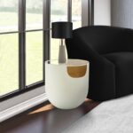 Doma Glass Top And Iron Base End / Side Table