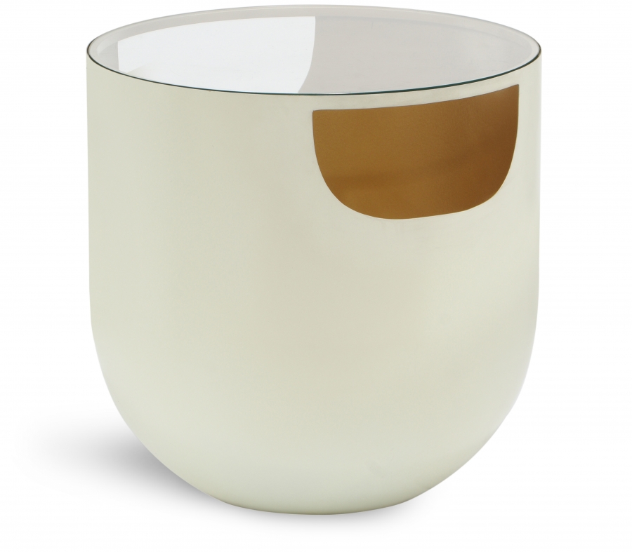 Doma Glass Top And Iron Base End / Side Table