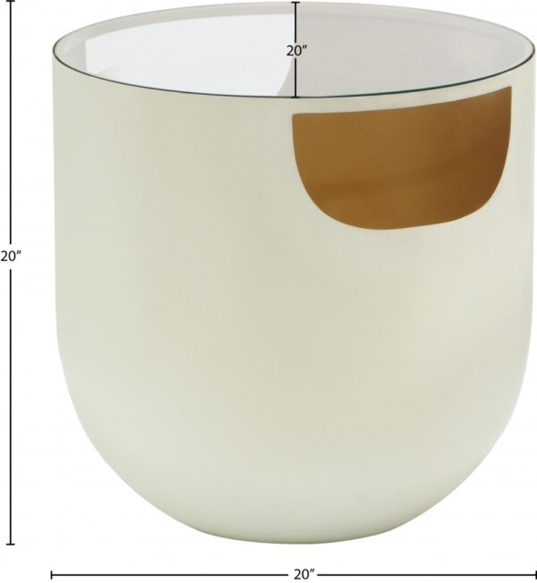 Doma Glass Top And Iron Base End / Side Table