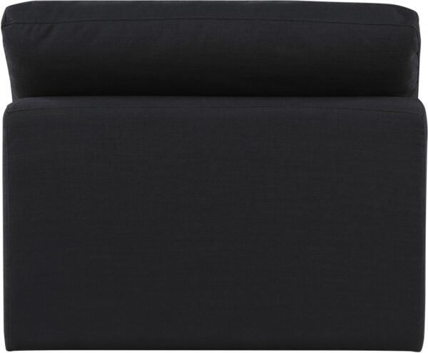 Comfy Linen Textured Fabric Upholstered Armless Modular Chair