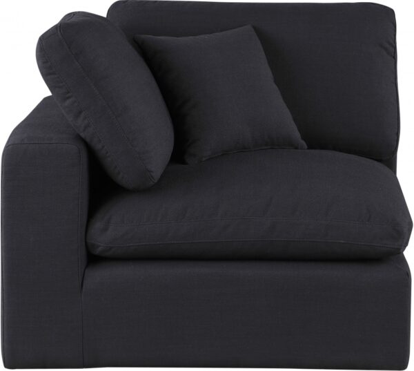 Comfy Linen Textured Fabric Upholstered Corner Modular Chair