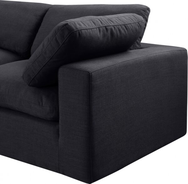 Comfy Linen Textured Fabric Upholstered Corner Modular Chair