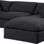 Comfy 119" Linen Textured Fabric Upholstered 4pc. Modular Sectional