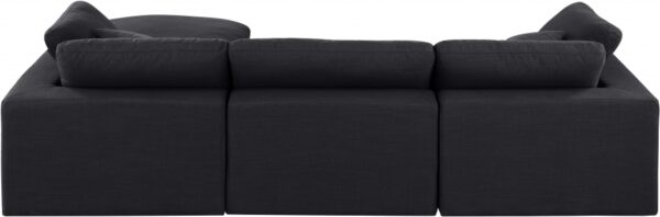 Comfy 119" Linen Textured Fabric Upholstered 4pc. Modular Sectional
