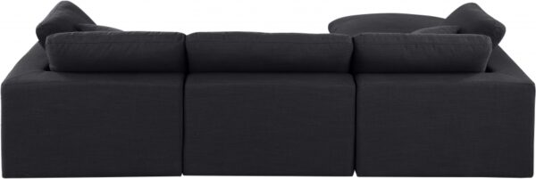 Comfy 119" Linen Textured Fabric Upholstered 4pc. Modular Sectional