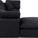 Comfy 119" Linen Textured Fabric Upholstered 4pc. Modular Sectional