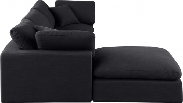 Comfy 119" Linen Textured Fabric Upholstered 4pc. Modular Sectional