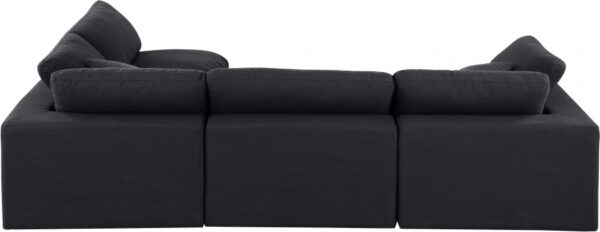 Comfy 119" Linen Textured Fabric Upholstered 4pc. Modular Sectional