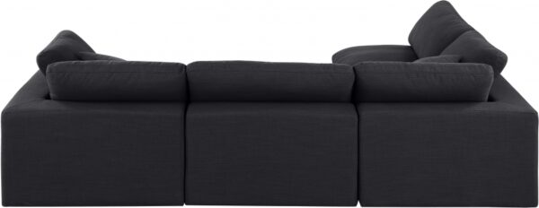 Comfy 119" Linen Textured Fabric Upholstered 4pc. Modular Sectional
