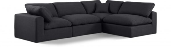 Comfy 119" Linen Textured Fabric Upholstered 4pc. Modular Sectional