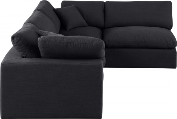 Comfy 119" Linen Textured Fabric Upholstered 4pc. Modular Sectional