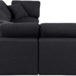 Comfy 119" Linen Textured Fabric Upholstered 4pc. Modular Sectional