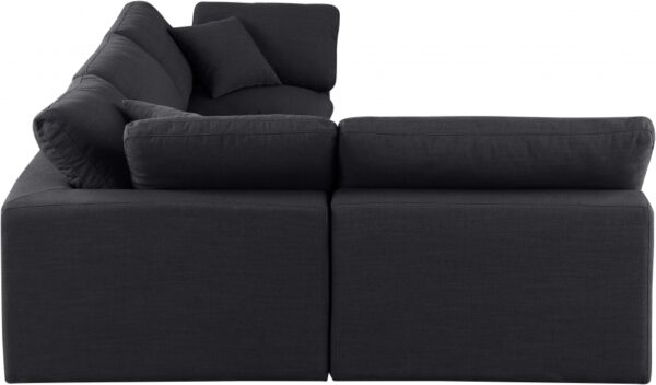 Comfy 119" Linen Textured Fabric Upholstered 4pc. Modular Sectional
