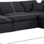 Comfy 119" Linen Textured Fabric Upholstered 4pc. Modular Sectional