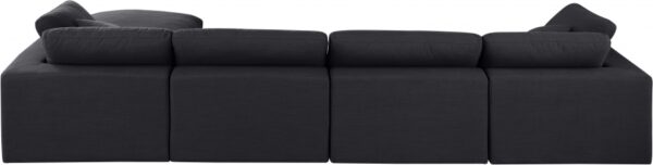 Comfy 158" Linen Textured Fabric Upholstered 5pc. Modular Sectional