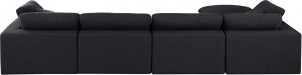 Comfy 158" Linen Textured Fabric Upholstered 5pc. Modular Sectional