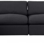 Comfy 158" Linen Textured Fabric Upholstered 5pc. Modular Sectional