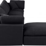Comfy 158" Linen Textured Fabric Upholstered 5pc. Modular Sectional