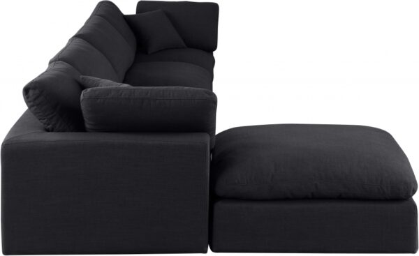 Comfy 158" Linen Textured Fabric Upholstered 5pc. Modular Sectional