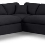 Comfy 118" Linen Textured Fabric Upholstered 5pc. Modular Sectional