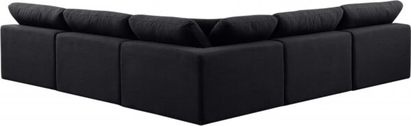 Comfy 118" Linen Textured Fabric Upholstered 5pc. Modular Sectional